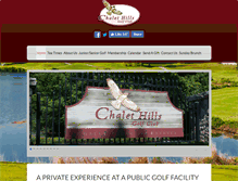 Tablet Screenshot of chalethillsgolfclub.com